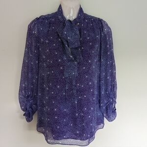 Diane von Furstenberg printed silk blouse 0